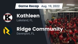 Recap: Kathleen  vs. Ridge Community  2022
