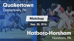 Matchup: Quakertown vs. Hatboro-Horsham  2016