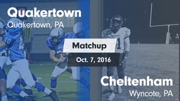 Matchup: Quakertown vs. Cheltenham  2016