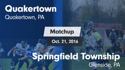 Matchup: Quakertown vs. Springfield Township  2016