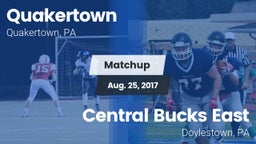 Matchup: Quakertown vs. Central Bucks East  2017