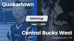 Matchup: Quakertown vs. Central Bucks West  2018