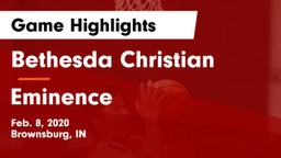 Bethesda Christian  vs Eminence  Game Highlights - Feb. 8, 2020