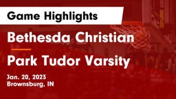 Bethesda Christian  vs Park Tudor Varsity Game Highlights - Jan. 20, 2023