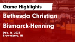 Bethesda Christian  vs Bismarck-Henning  Game Highlights - Dec. 16, 2023