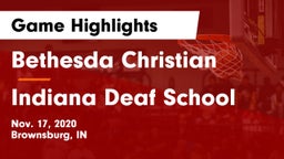 Bethesda Christian  vs Indiana Deaf School Game Highlights - Nov. 17, 2020