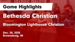 Bethesda Christian  vs Bloomington Lighthouse Christian Game Highlights - Dec. 28, 2020