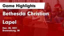 Bethesda Christian  vs Lapel  Game Highlights - Dec. 28, 2021