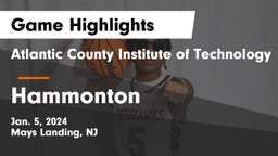 Atlantic County Institute of Technology vs Hammonton  Game Highlights - Jan. 5, 2024