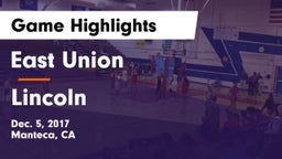 East Union  vs Lincoln  Game Highlights - Dec. 5, 2017
