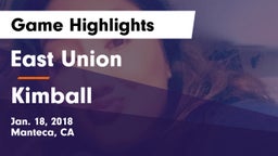 East Union  vs Kimball  Game Highlights - Jan. 18, 2018