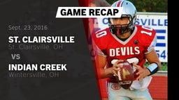 Recap: St. Clairsville  vs. Indian Creek  2016