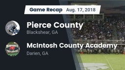 Recap: Pierce County  vs. McIntosh County Academy  2018