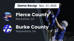 Recap: Pierce County  vs. Burke County  2020