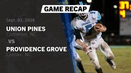 Recap: Union Pines  vs. Providence Grove  2016