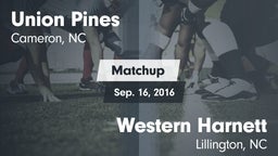 Matchup: Union Pines vs. Western Harnett  2016