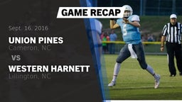 Recap: Union Pines  vs. Western Harnett  2016