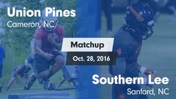Matchup: Union Pines vs. Southern Lee  2016