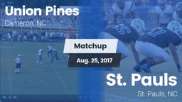 Matchup: Union Pines vs. St. Pauls  2017