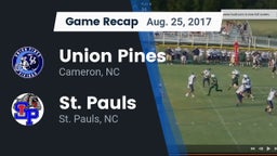 Recap: Union Pines  vs. St. Pauls  2017
