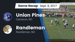 Recap: Union Pines  vs. Randleman  2017
