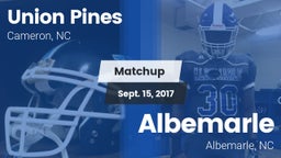 Matchup: Union Pines vs. Albemarle  2017