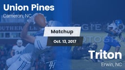 Matchup: Union Pines vs. Triton  2017