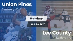Matchup: Union Pines vs. Lee County  2017