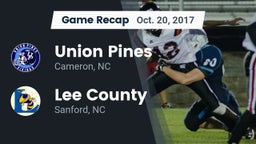 Recap: Union Pines  vs. Lee County  2017
