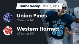 Recap: Union Pines  vs. Western Harnett  2017