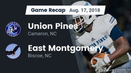 Recap: Union Pines  vs. East Montgomery  2018