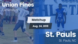 Matchup: Union Pines vs. St. Pauls  2018