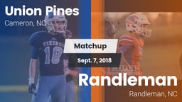 Matchup: Union Pines vs. Randleman  2018