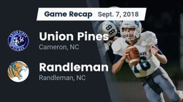 Recap: Union Pines  vs. Randleman  2018