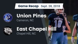 Recap: Union Pines  vs. East Chapel Hill  2018