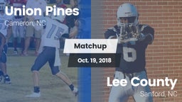 Matchup: Union Pines vs. Lee County  2018