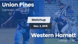 Matchup: Union Pines vs. Western Harnett  2018