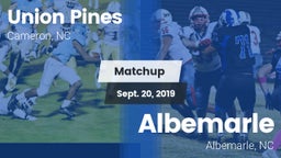 Matchup: Union Pines vs. Albemarle  2019