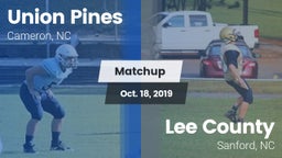 Matchup: Union Pines vs. Lee County  2019