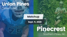 Matchup: Union Pines vs. Pinecrest  2020