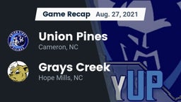 Recap: Union Pines  vs. Grays Creek  2021