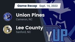 Recap: Union Pines  vs. Lee County  2022