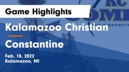 Kalamazoo Christian  vs Constantine  Game Highlights - Feb. 18, 2022