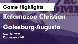 Kalamazoo Christian  vs Galesburg-Augusta  Game Highlights - Jan. 24, 2023