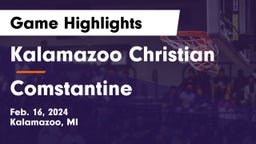 Kalamazoo Christian  vs Comstantine  Game Highlights - Feb. 16, 2024