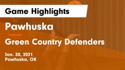 Pawhuska  vs Green Country Defenders Game Highlights - Jan. 30, 2021