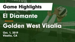 El Diamante  vs Golden West  Visalia Game Highlights - Oct. 1, 2019