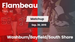 Matchup: Flambeau vs. Washburn/Bayfield/South Shore 2016