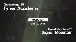 Matchup: Tyner Academy vs. Signal Mountain  2016