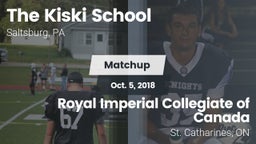 Matchup: Kiski vs. Royal Imperial Collegiate of Canada 2018